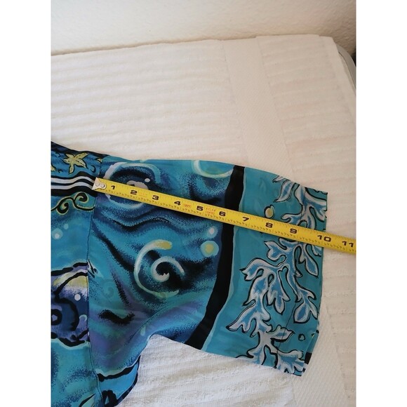 Biya Rated R By Johnny Was Cover Up Tunic Dress OS Blue Sea Life Starfish Boho - Picture 13 of 16